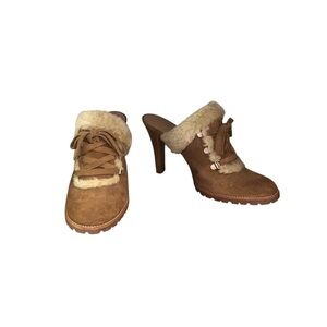 Giani Bernini Brown and Cream Heels with Rustic Charm